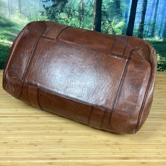 Mr Roberts Rare – Sac De Voyage Vintage Vert Olive, Toile Usée (très Grande Taille)